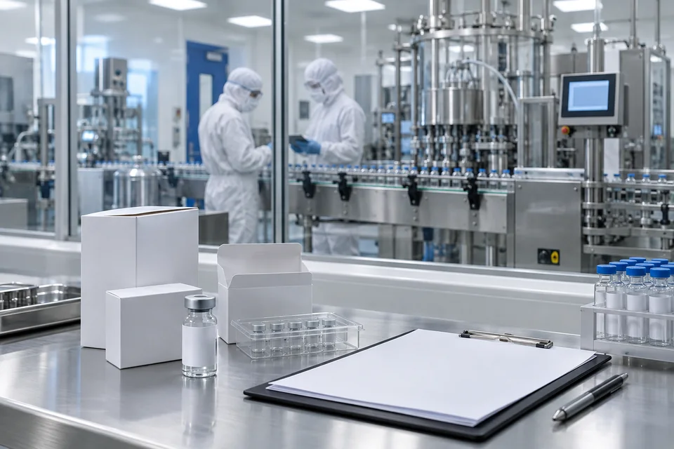 Cleanroom peptide production and blank packaging development