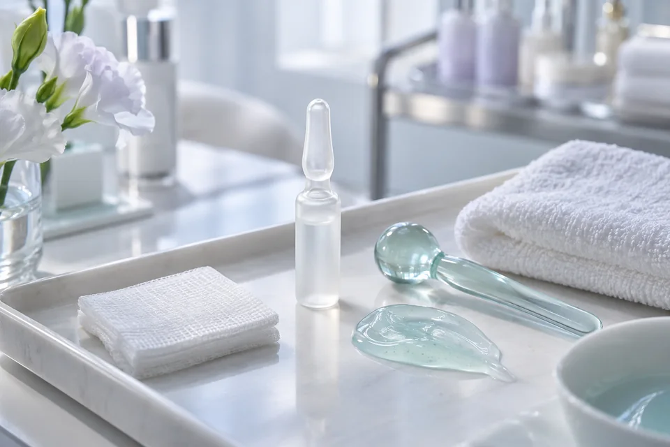 Professional post-care cosmetic formula and cooling applicator