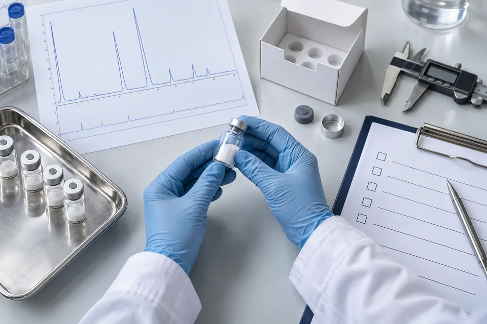 Quality specialist aligning analytical and packaging specifications